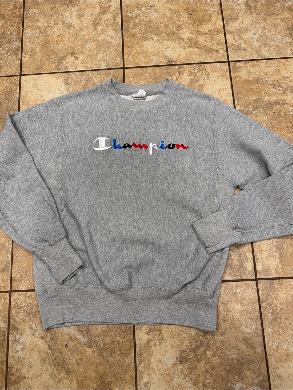 Champion Gray Crewneck reverse weave sweatshirt  size small